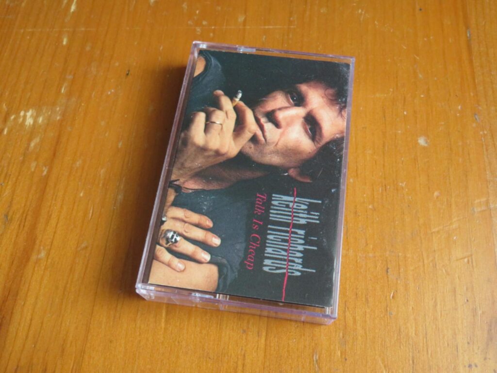 キース・リチャーズ『トーク・イズ・チープ』（1988）のカセットテープ。